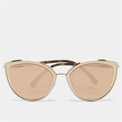 chanel gold mirror sunglasses|Chanel sunglasses original.